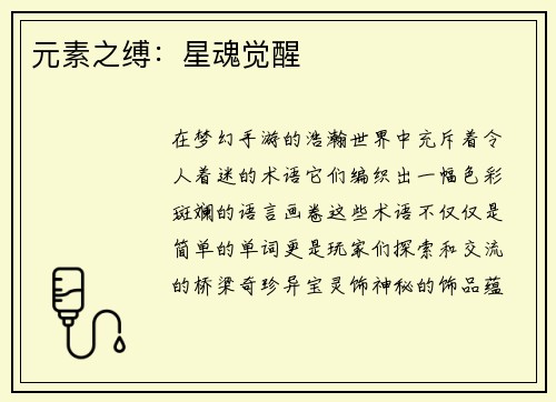 元素之缚：星魂觉醒